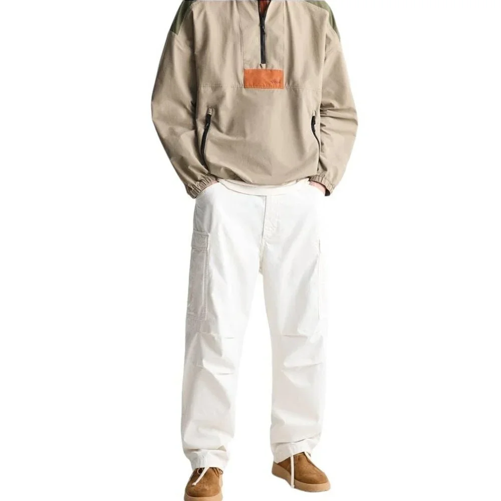 ZARA TEXTURED CARGO TROUSERS STONE SIZE 31 | 5862/405
